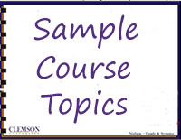 Sample Course Topics
